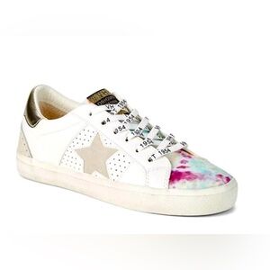 Vintage Havana Emmaline Tie-Dye Off White Mixed-Media Low Top Sneakers Sz 6